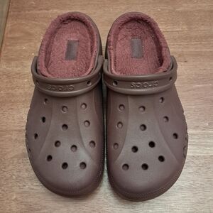 Crocs Baya Platform Lined Clog Wine Red SZ 11